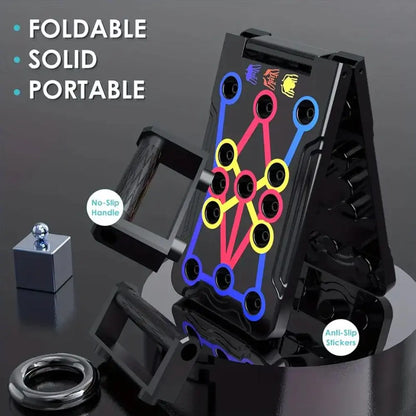 Push-Up Board, Abdominal and Chest Muscle Training Folding Stand, Portable Fitness Equipment for Home Gym, Strength Training Equipment #GLOBAL PICKS