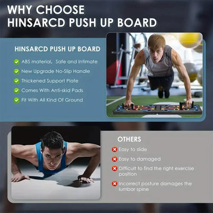 Push-Up Board, Abdominal and Chest Muscle Training Folding Stand, Portable Fitness Equipment for Home Gym, Strength Training Equipment #GLOBAL PICKS